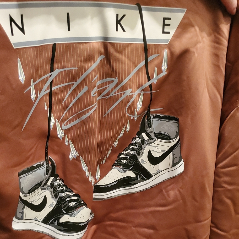 New NIKE $250 AIR JORDAN FLIGHT RENEGADE WOMEN'S SATIN BOMBER JACKET 3X NWT - Picture 6 of 9
